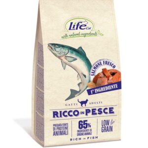 Life Cat With Natural Ingredients ADULT Ricco in Pesce - 400 gr