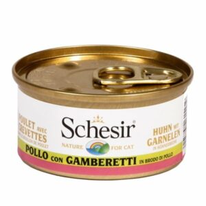 Schesir - Pollo con Gamberetti in brodo di pollo - 70 gr