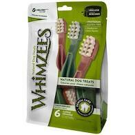 Whimzees Natural Daily Dental Treats Toothbrush taglia L -  6 pezzi