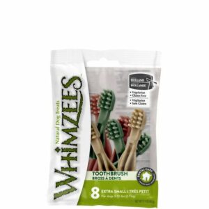 Whimzees Natural Daily Dental Treats Toothbrush taglia XS -  8 pezzi