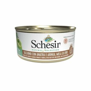 Schesir - Natural Selection Adult  Small & Toy Tacchino con Anatra e Aringa, Mela ed Erbe - 95 gr