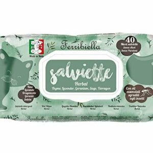 Ferribiella 40 Salviette Detergenti Herbal per Cani e Gatti