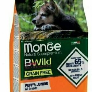 Monge Bwild - Grain Free – Anatra con Patate – All Breeds Puppy & Junior 12 kg