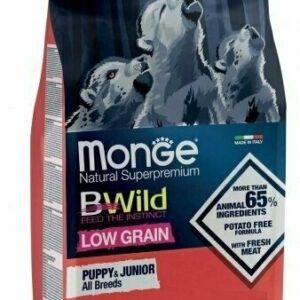 Monge Bwild - Low Grain – Cervo – All Breeds Puppy & Junior kg 2,5
