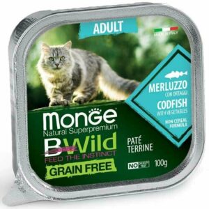 Monge Bwild - Paté terrine Merluzzo con Ortaggi - Adult 100 gr