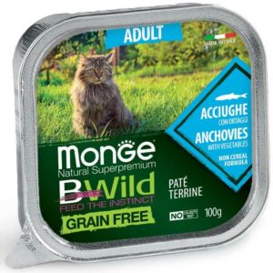 Monge Bwild -Paté terrine Acciughe con Ortaggi - Adult 100 gr