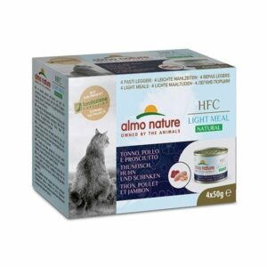 Almo Nature - HFC Natural Light Meal Tonno Pollo e Prosciutto Multipack - 4 x 50 gr