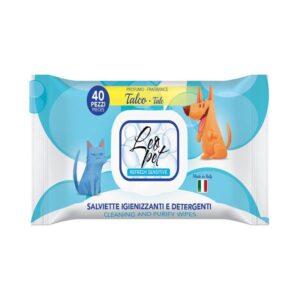 Super offerta - LeoPet Salviettine Igienizzanti e Detergenti Cane e Gatto - 40 pz - Talco
