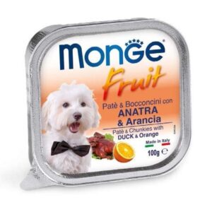 Monge - Fruit Paté e Bocconcini con Anatra e Arancia - 100 gr