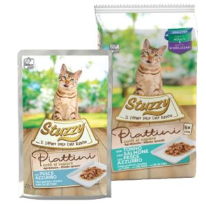 Stuzzy Cat Piattini - Tonno, Salmone e Pesce Azzurro -  Multipack 5x50 gr