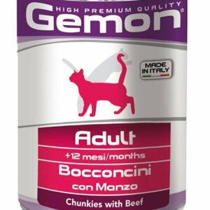 Gemon -  Cat Adult Bocconcini con Manzo - 415 gr