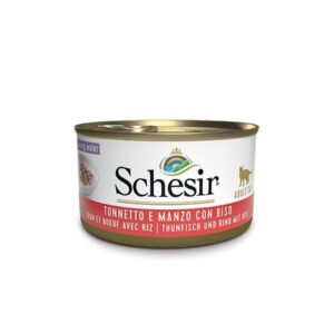 Schesir - Tonnetto e Manzo con Riso al Naturale in Acqua di Cottura - 85 gr