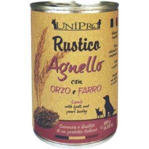 Unipro - Rustico  Agnello con Orzo e  Farro - 400 gr