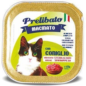 Unipro - Prelibato Macinato Coniglio per Gatti Sterilizzati o in Sovrappeso - 100 gr