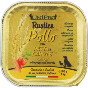 Unipro - Rustico Pollo con Pasta e Carote - 100 gr