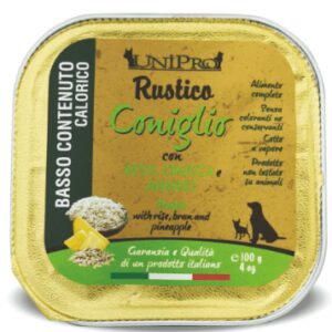 Unipro - Rustico Coniglio con Riso, Crusca e Ananas - 100 gr