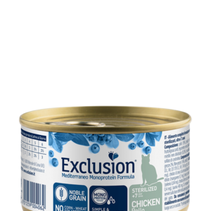 Offertissima - Exclusion Mediterraneo Monoprotein Formula CAT STERILIZED +7 CHICKEN ALL BREEDS - 85 gr - scadenza prodotto 09/06/25