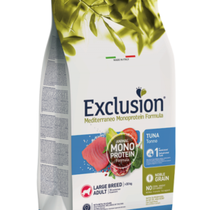 Exclusion - Mediterraneo Monoprotein Adult Large Breed con Tonno - 12 kgPREZZO COMPRESO LA SPEDIZIONE € 56,67