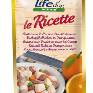 Life Dog - Anatra con pollo in salsa all’arancia - Bustina  95 gr