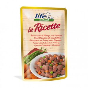Life Dog -Bocconcini di manzo con verdure - Bustina  95 gr