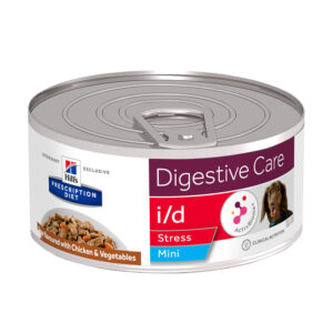 Hill's Prescription Diet Canine  i/d Stress Mini Spezzatino per Cani al Riso, Verdure e Pollo - 156 gr