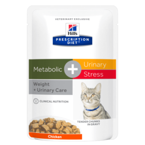 Hill's Prescription Diet Feline Metabolic + Urinary Stress AL Pollo -  12x85 gr