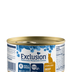Exclusion Mediterraneo Monoprotein Formula CAT STERILIZED BEEF ALL BREEDS - 85 gr