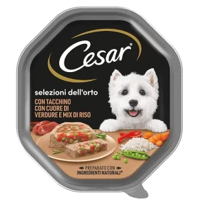Cesar - Selezioni dell'Orto Cuore di Verdure, Tacchino e Mix di Riso - 150 gr