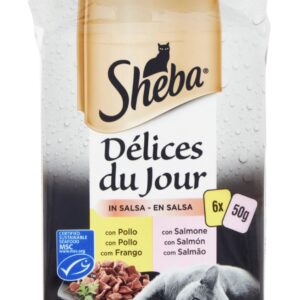 Sheba - Délices Du Jour con Salmone e Tonno in Salsa - 6x50 gr