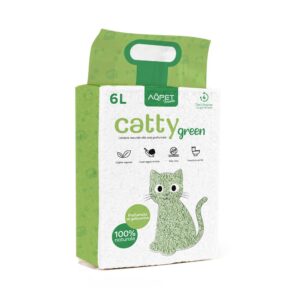 AqpetFriends Catty Green Lettiera naturale alla soia profumazione Gelsomino 6 Lt