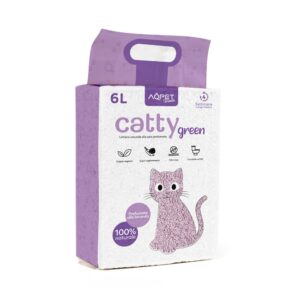 AqpetFriends Catty Green Lettiera naturale alla soia profumazione Lavanda 6 Lt