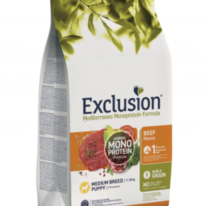 Exclusion - Mediterraneo Monoprotein Puppy Medium Breed con Manzo - 3 kg