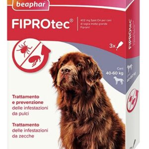 Beaphar Fiprotec Cane Molto Grande da 40 a 60 Kg - 3 pipette