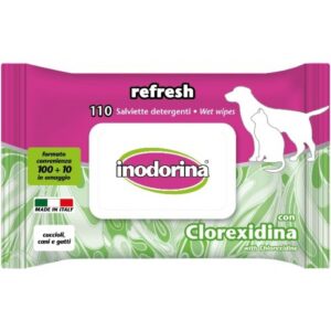 Inodorina Refresh - 100+10 Salviette Detergenti - Profumazione con Clorexidina