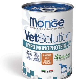 Monge - Vet Solution Hypo Monoprotein  per Cani  Anatra -  400 gr