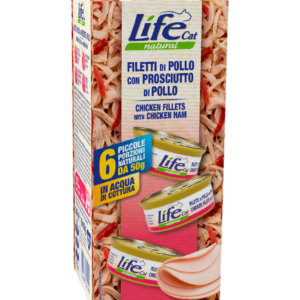 Life Cat Multipack 6 x 50 gr - Filetti di Pollo con Prosciutto di Pollo