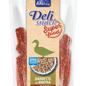Life Dog Deli Snack Super Food - Barrette di Anatra con Quinoa - 100 gr