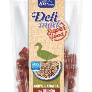Life Dog Deli Snack Super Food - Chips di Anatra con Quinoa - 100 gr