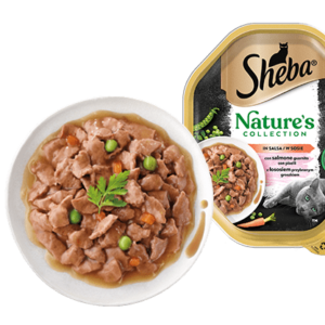 Sheba - Nature’s Collection con Salmone Guarnito con Piselli -  85 gr