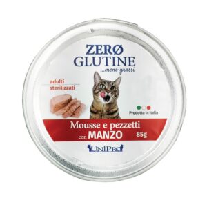 Unipro ZERO GLUTINE Mousse e Pezzetti con Manzo - 85 gr