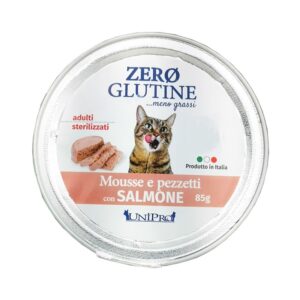 Unipro ZERO GLUTINE Mousse e Pezzetti con Salmone - 85 gr