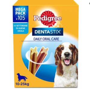 Pedigree Dentastix Medium 10-25 kg - 15 x (7pc/180 g = 2.7 kg) MEGAPACK x 105