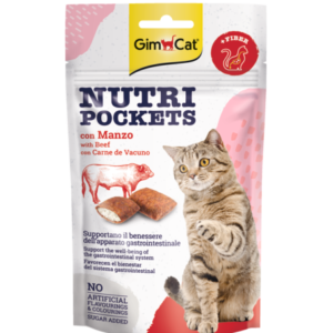 GimCat Nutri Pockets MANZO - 60 gr