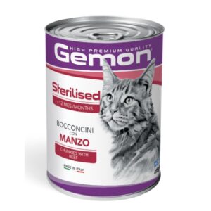 Gemon -   Sterilized Cat Adult Bocconcini con Manzo - 415 gr