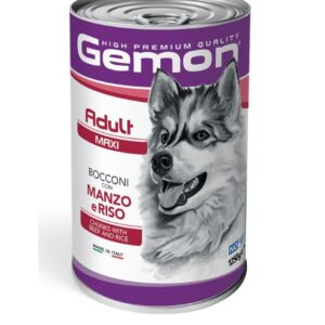 Gemon - Adult Maxi Bocconi con Manzo e Riso - 1.250 kg