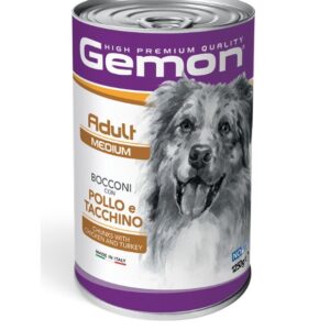Gemon - Adult Medium Bocconi con Pollo e Tacchino - 1.250 kg