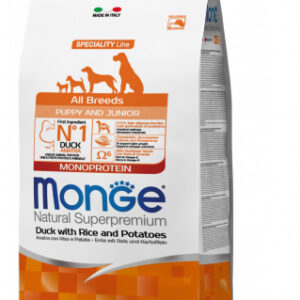 Monge All Breeds Puppy & Junior Anatra, Riso e Patate - 2,5 Kg
