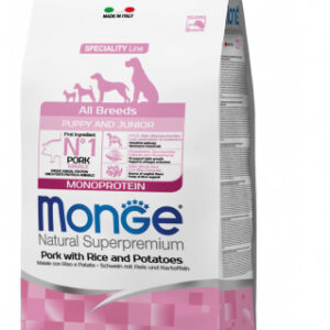 Monge All Breeds Puppy & Junior Maiale, Riso e Patate - 12 Kg