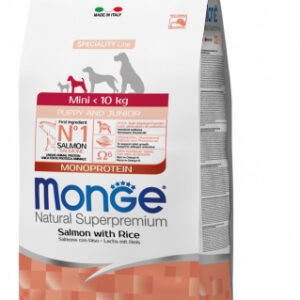 Monge Mini Puppy & Junior Salmone e Riso - 2,5 Kg