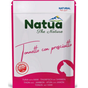 Natua Cat Adult Natural Soft Jelly Bustina - Tonnetto con Prosciutto - 70 gr
